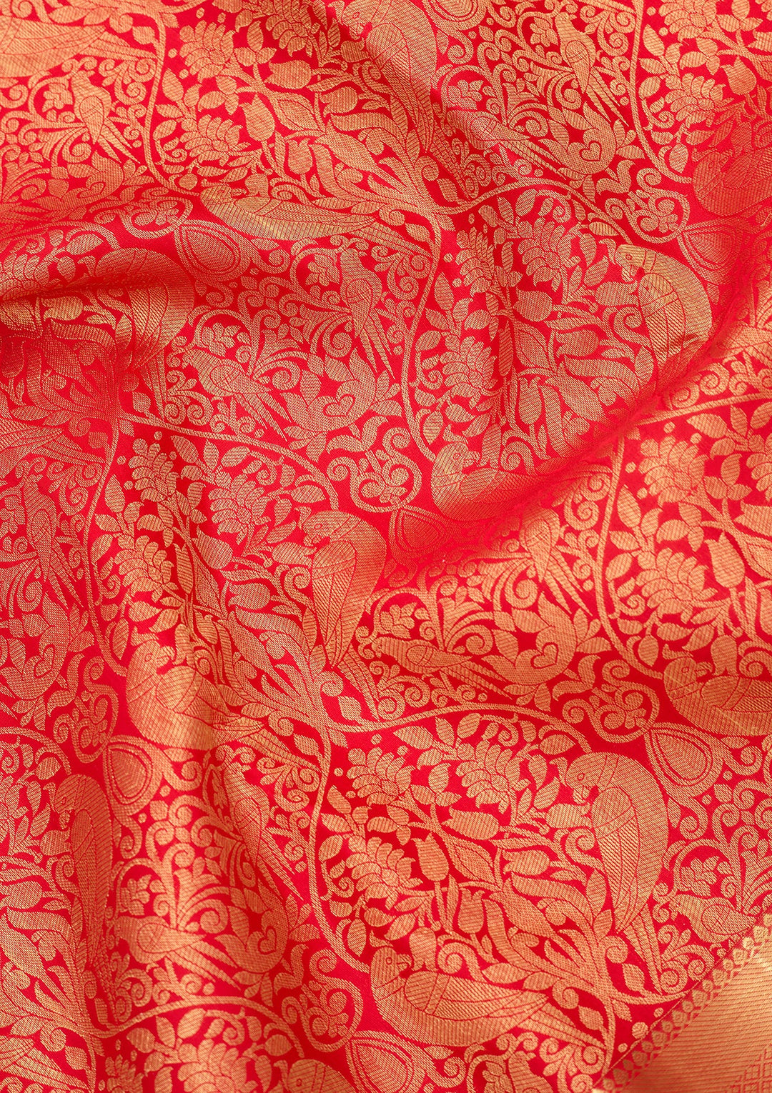 Red Dharmavaram Pure Silk Saree