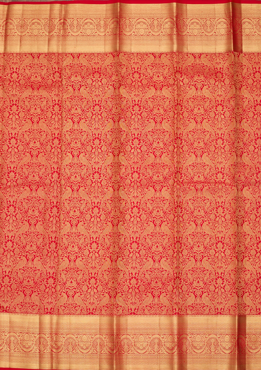 Red Dharmavaram Pure Silk Saree