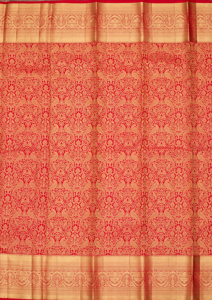 Red Dharmavaram Pure Silk Saree