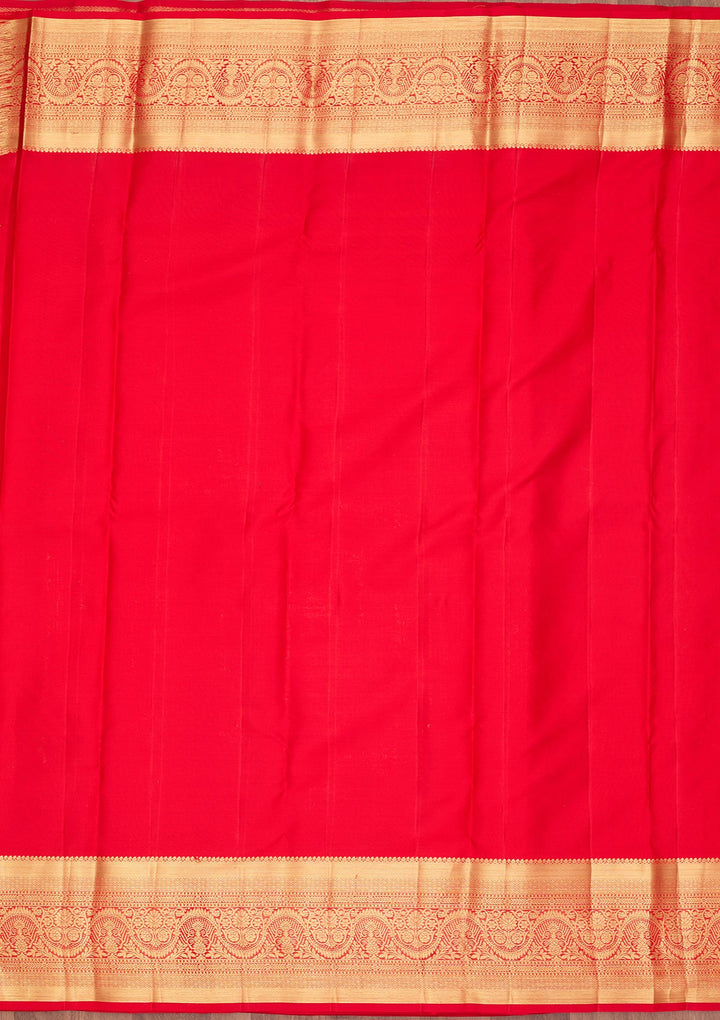 Red Dharmavaram Pure Silk Saree