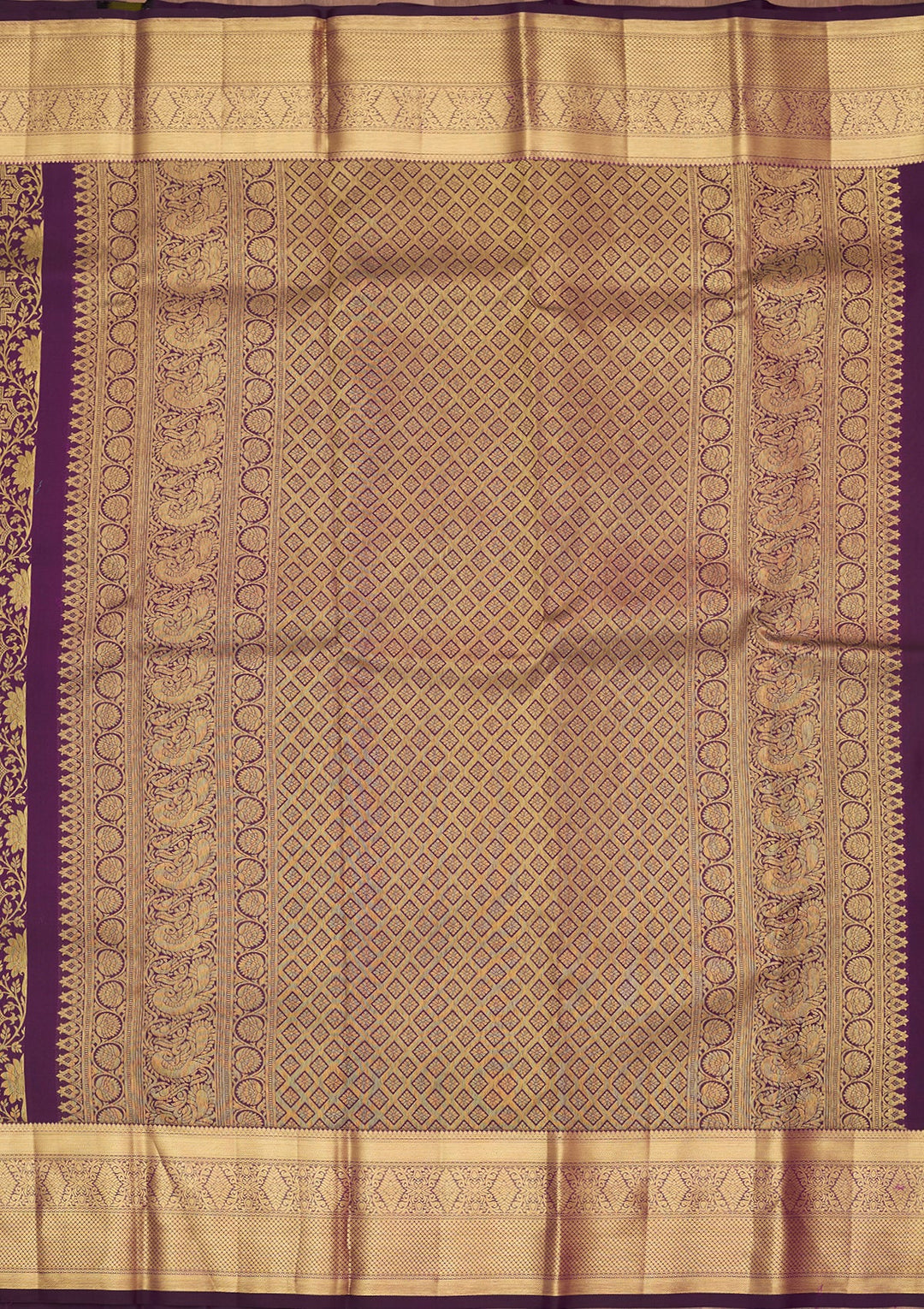 Purple Dharmavaram Pure Silk Saree