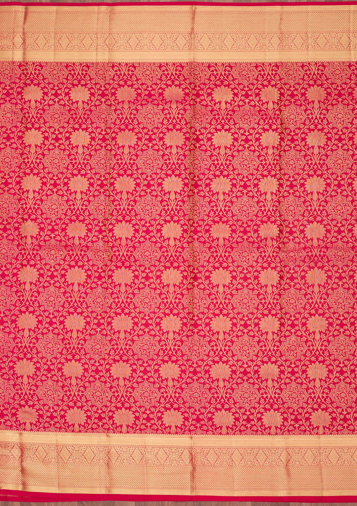 Rani Pink Dharmavaram Pure Silk Saree