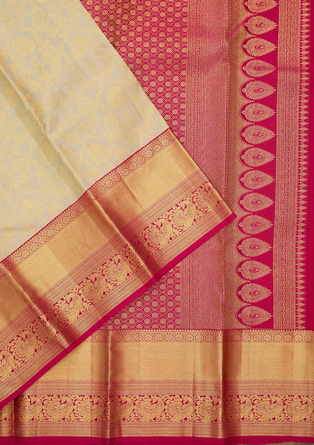 Pista Green Dharmavaram Pure Silk Saree