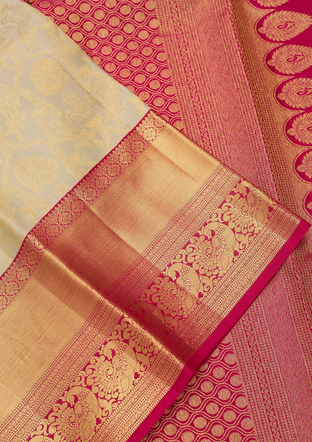 Pista Green Dharmavaram Pure Silk Saree