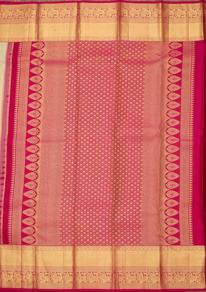 Pista Green Dharmavaram Pure Silk Saree