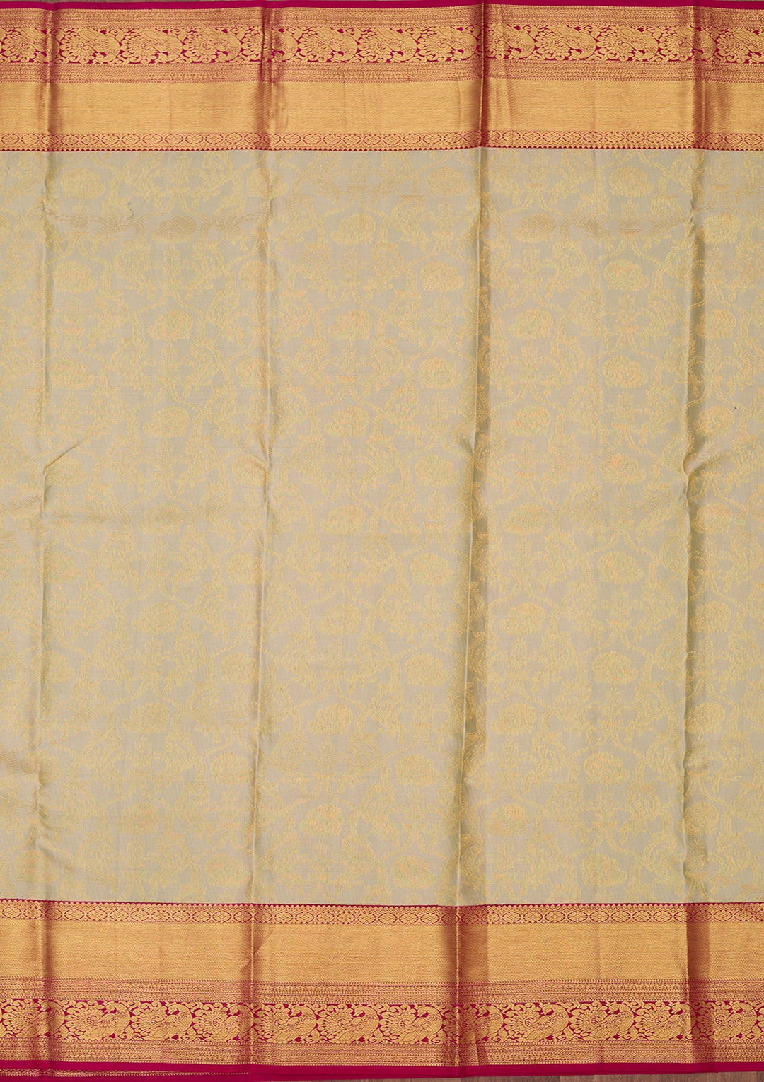 Pista Green Dharmavaram Pure Silk Saree