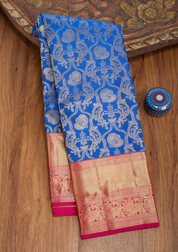 Royal Blue Dharmavaram Pure Silk Saree