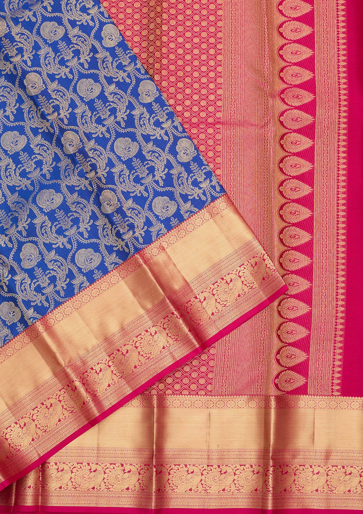 Royal Blue Dharmavaram Pure Silk Saree
