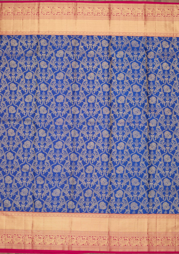 Royal Blue Dharmavaram Pure Silk Saree