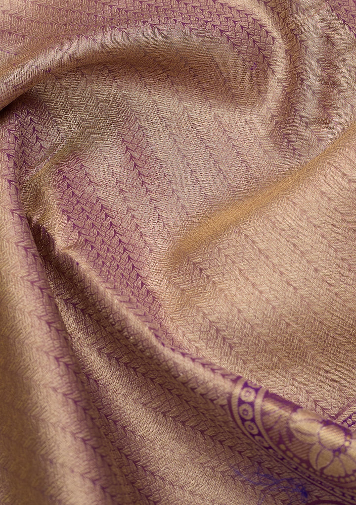 Purple Dharmavaram Pure Silk Saree