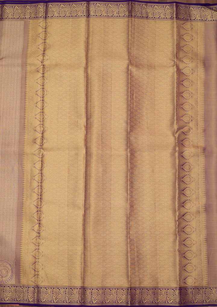 Purple Dharmavaram Pure Silk Saree