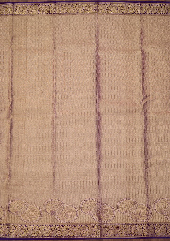 Purple Dharmavaram Pure Silk Saree