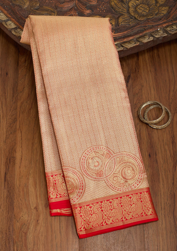 Red Dharmavaram Pure Silk Saree