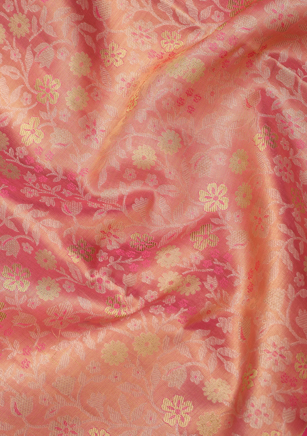 Pink Dharmavaram Pure Silk Saree