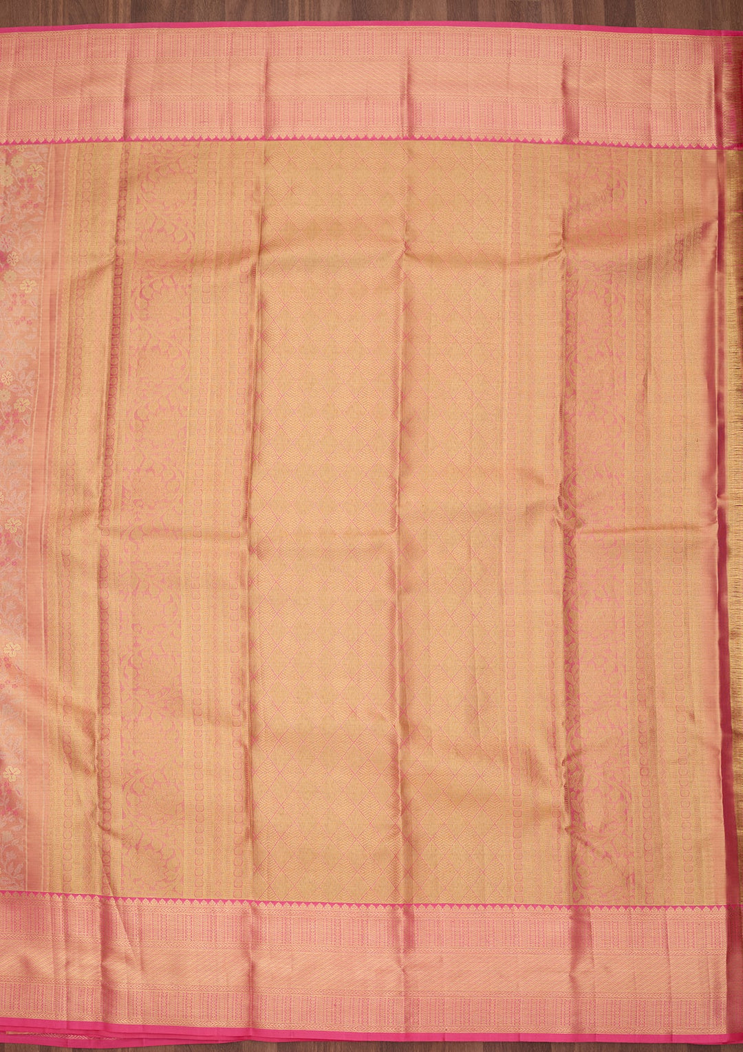 Pink Dharmavaram Pure Silk Saree