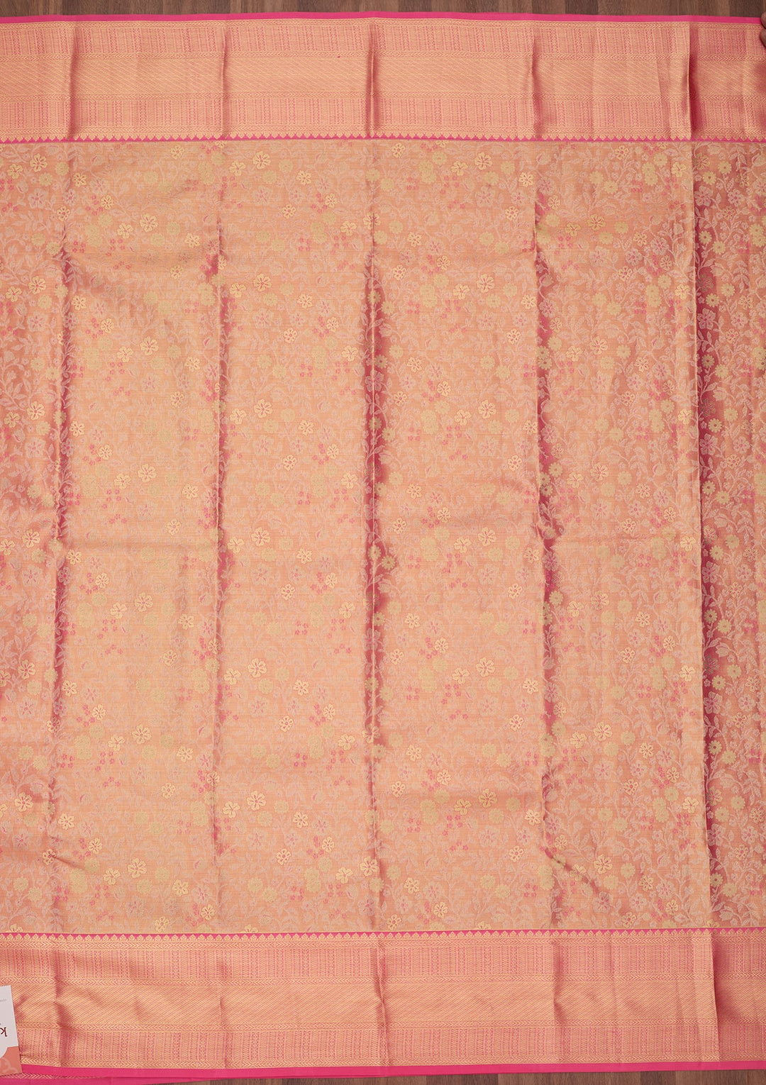 Pink Dharmavaram Pure Silk Saree
