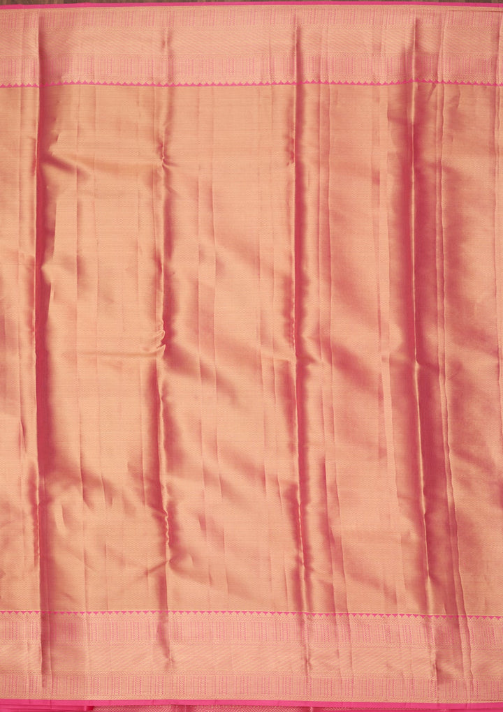 Pink Dharmavaram Pure Silk Saree