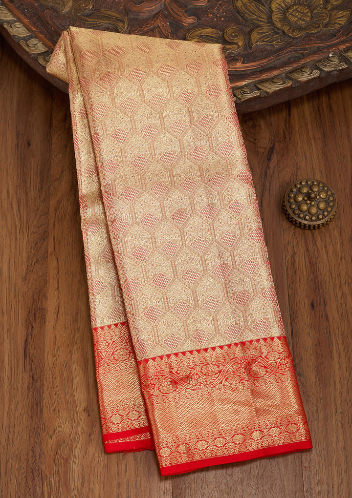 Red Dharmavaram Pure Silk Saree