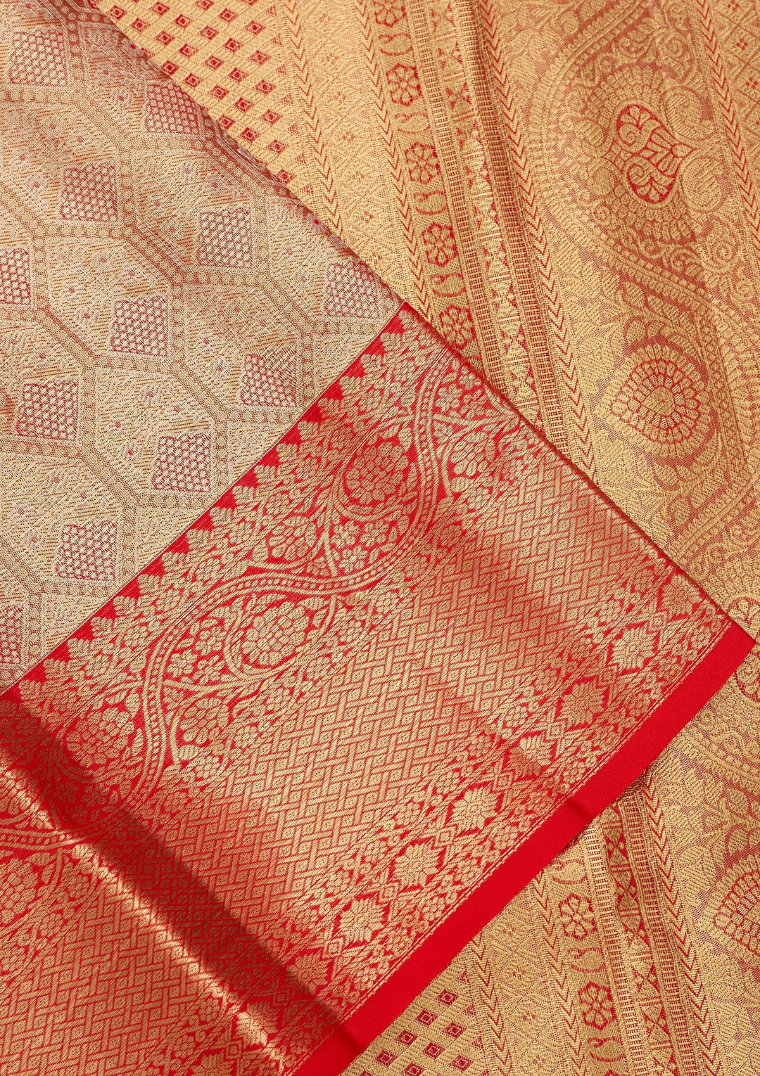 Red Dharmavaram Pure Silk Saree