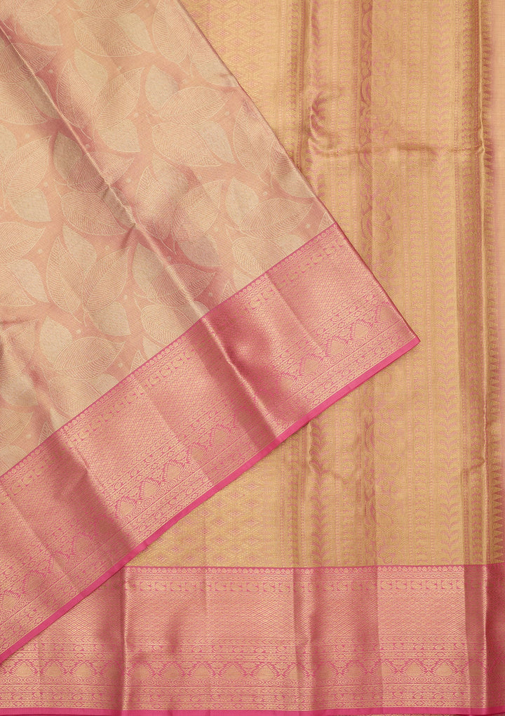 Pink Dharmavaram Pure Silk Saree