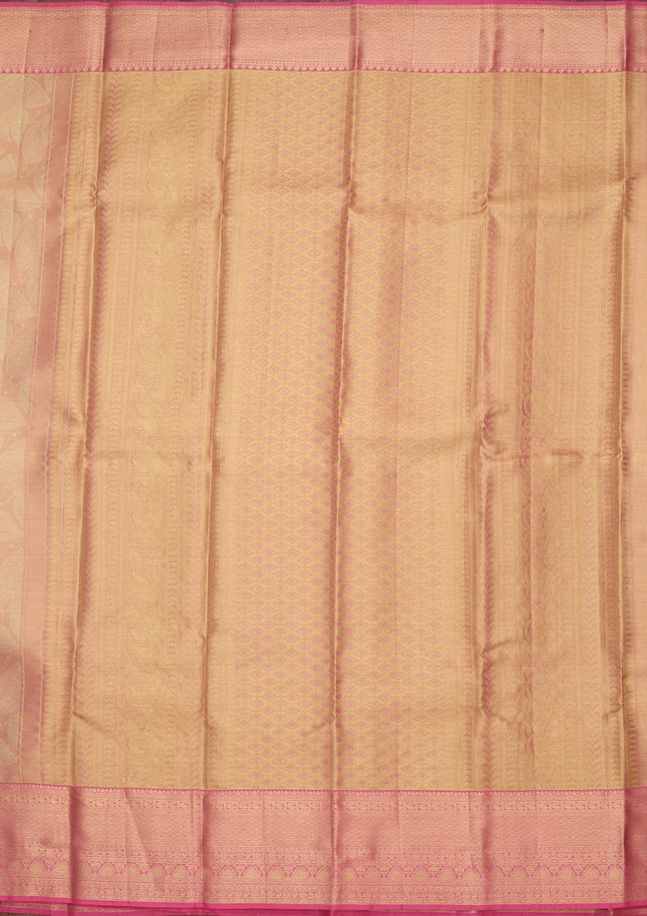 Pink Dharmavaram Pure Silk Saree