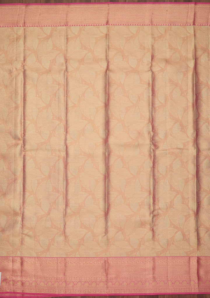 Pink Dharmavaram Pure Silk Saree
