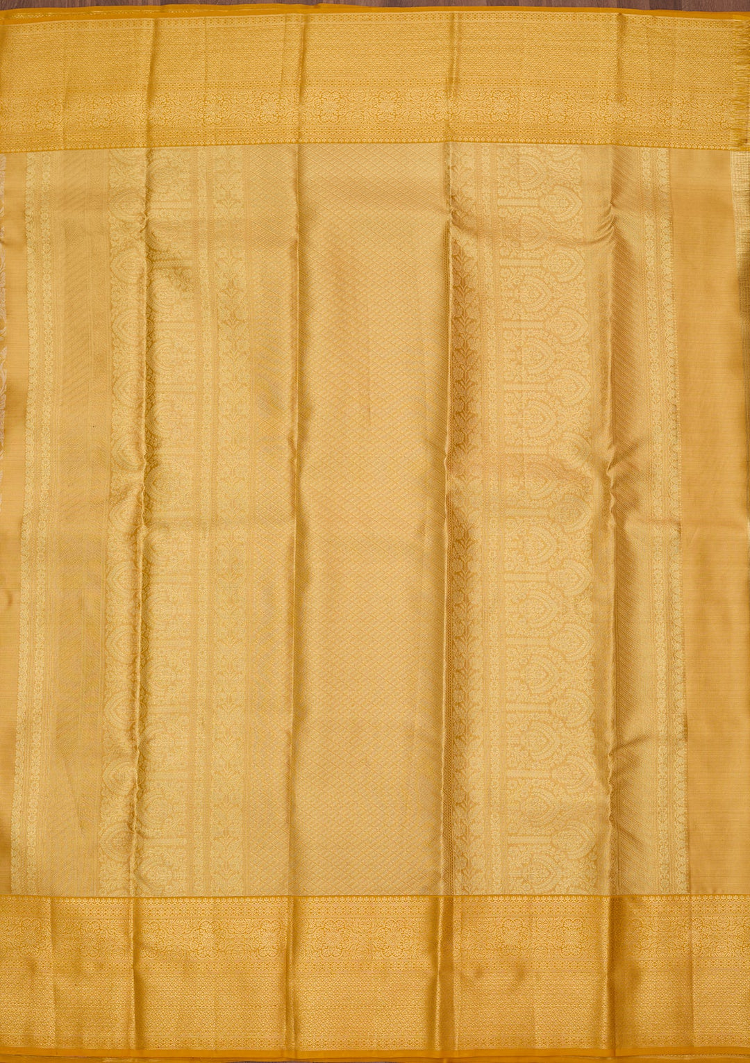 Yellow Dharmavaram Pure Silk Saree