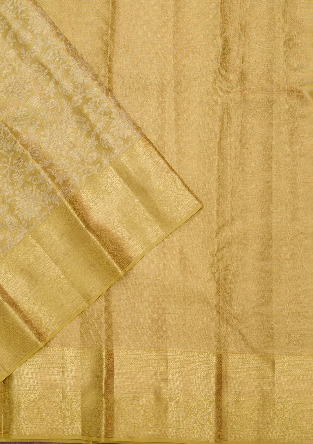 Pista Green Dharmavaram Pure Silk Saree