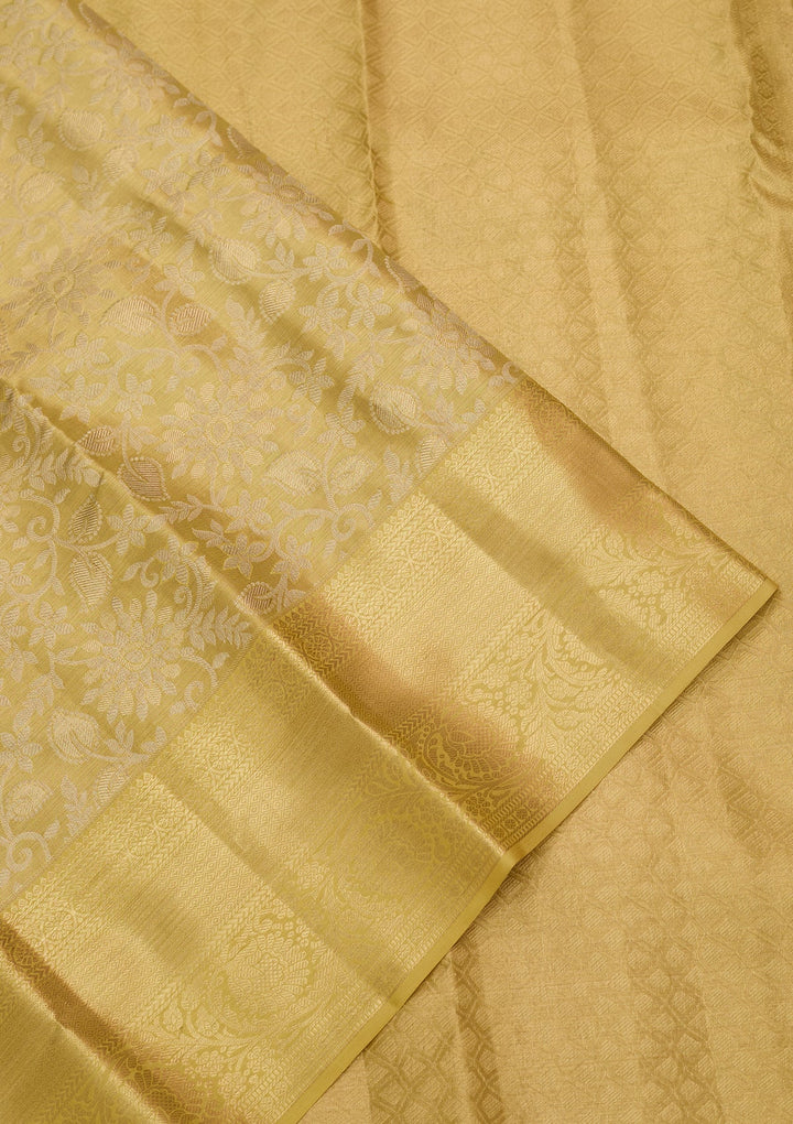 Pista Green Dharmavaram Pure Silk Saree