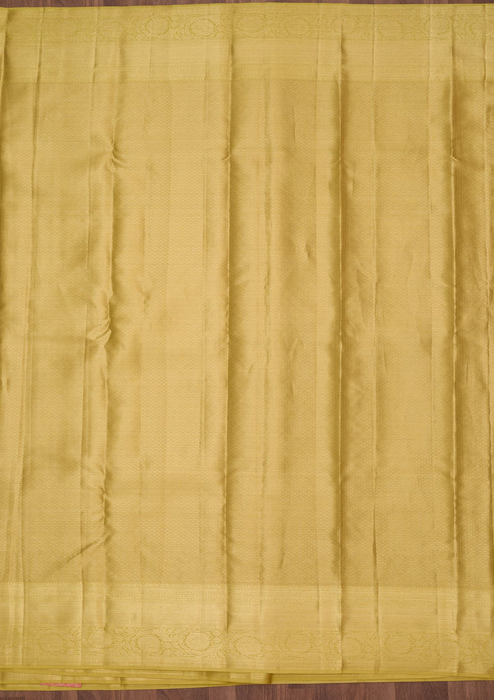 Pista Green Dharmavaram Pure Silk Saree
