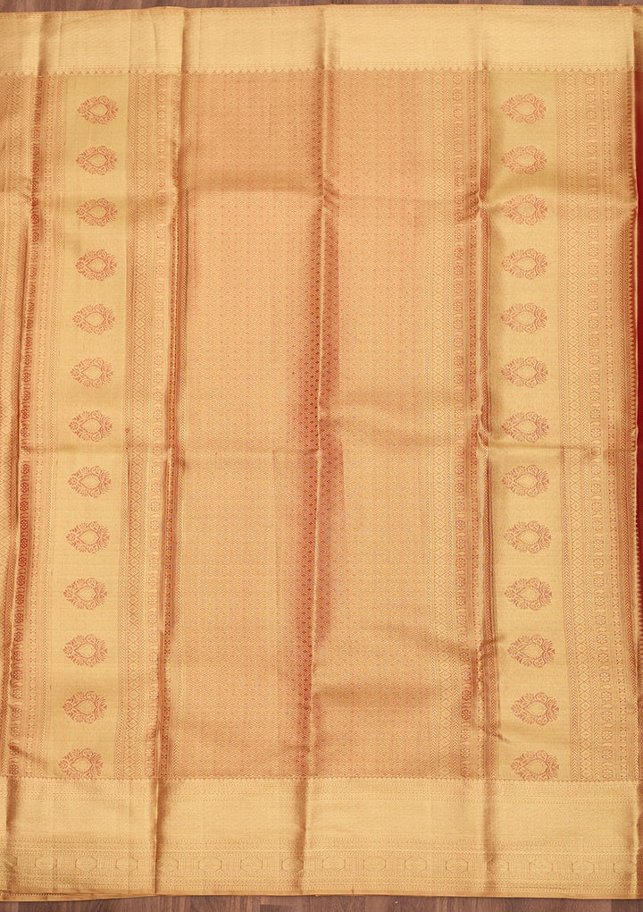 Gold Dharmavaram Pure Silk Saree
