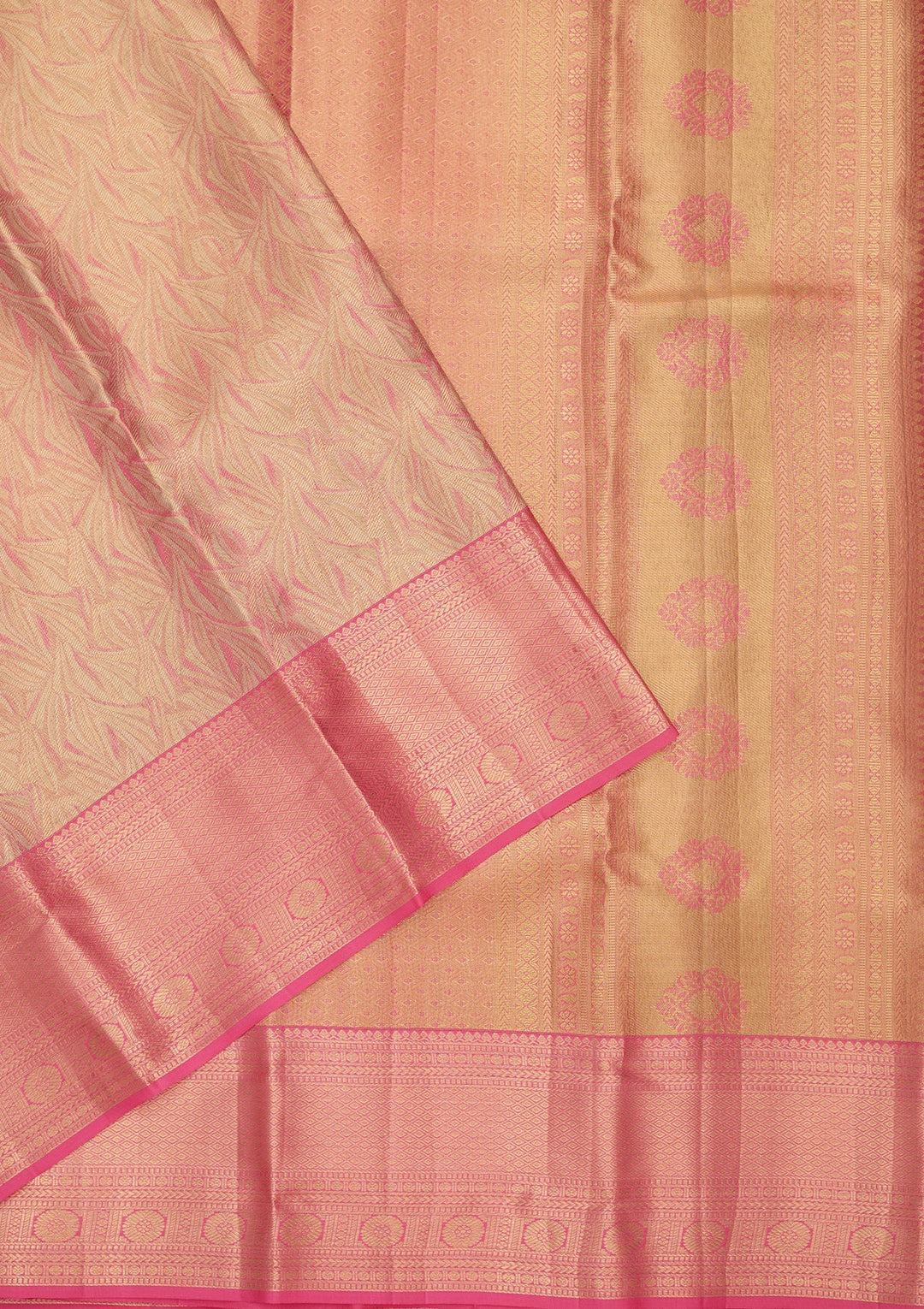 Pink Dharmavaram Pure Silk Saree