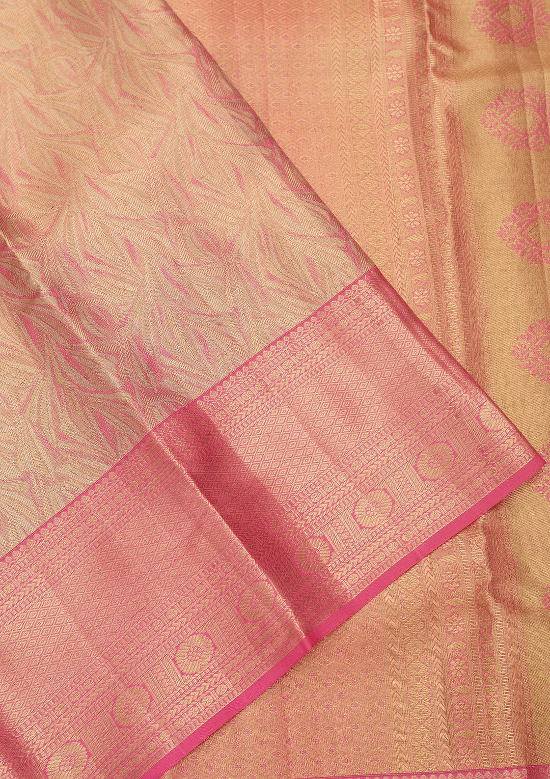 Pink Dharmavaram Pure Silk Saree