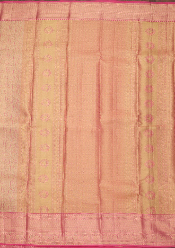Pink Dharmavaram Pure Silk Saree