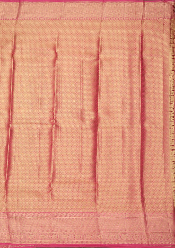 Pink Dharmavaram Pure Silk Saree
