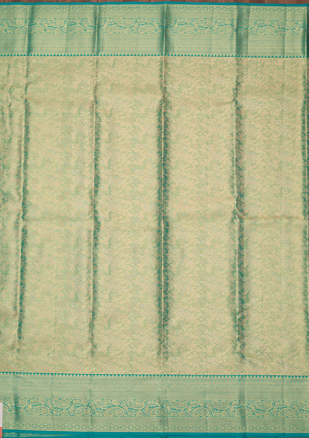 Sea Green Dharmavaram Pure Silk Saree