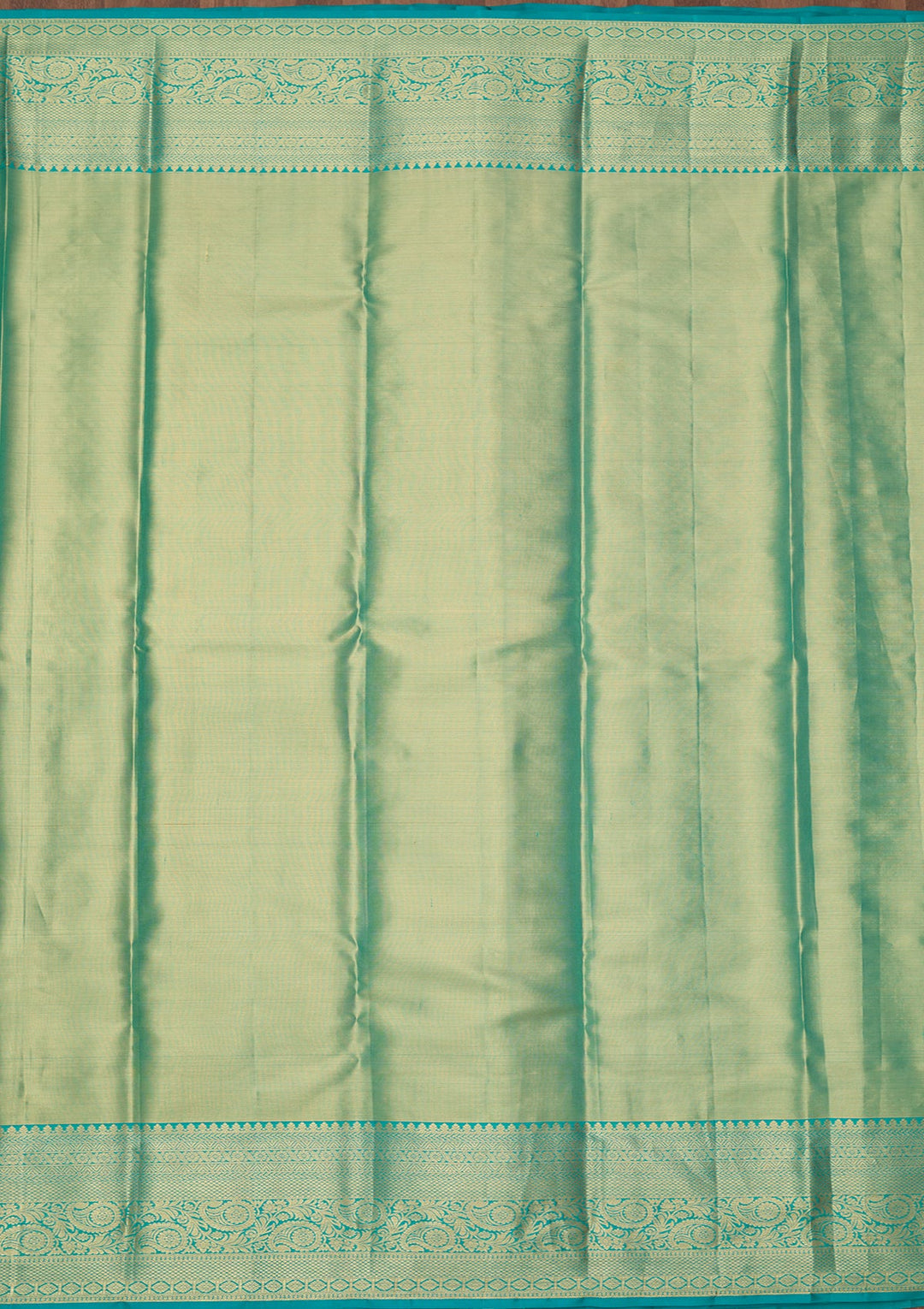 Sea Green Dharmavaram Pure Silk Saree