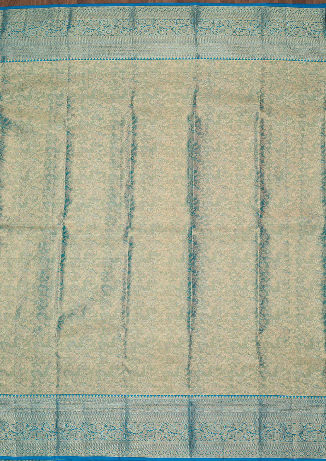 Sky Blue Dharmavaram Pure Silk Saree