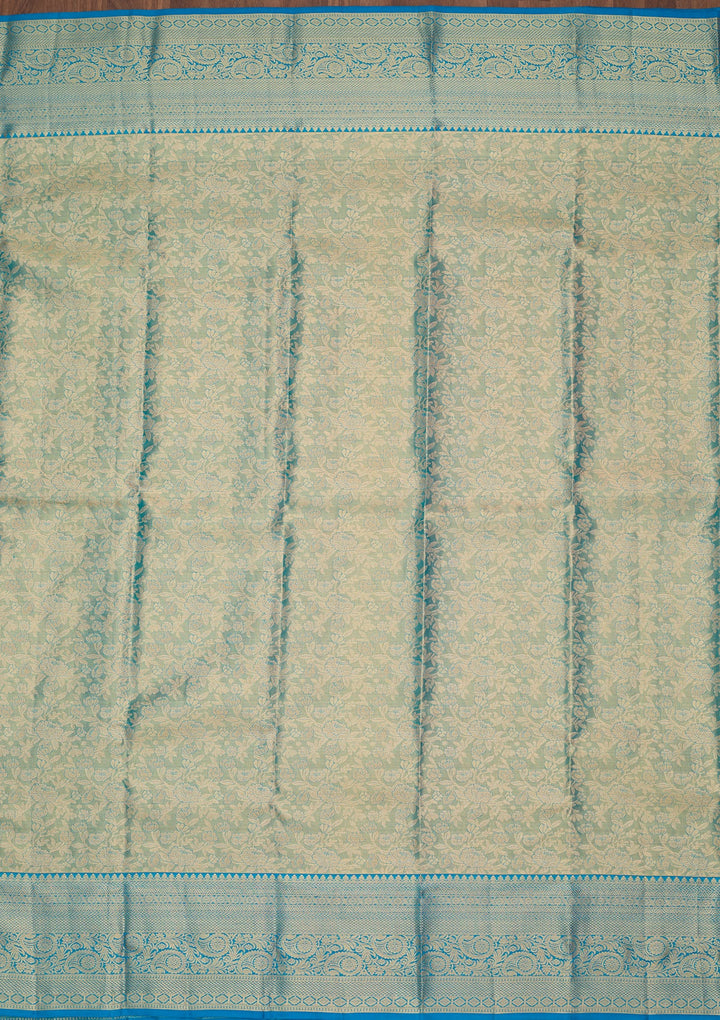Sky Blue Dharmavaram Pure Silk Saree