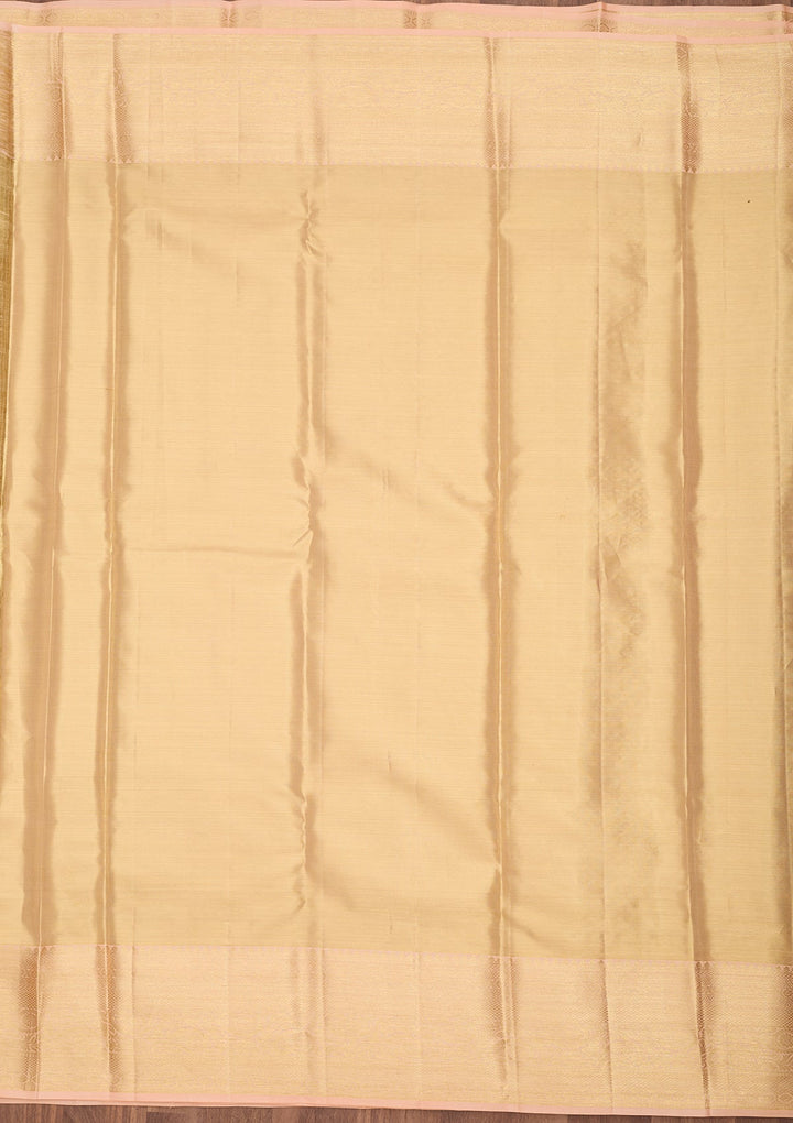 Beige Dharmavaram Pure Silk Saree