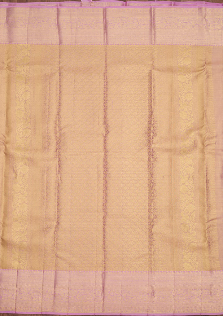 Lavender Dharmavaram Pure Silk Saree