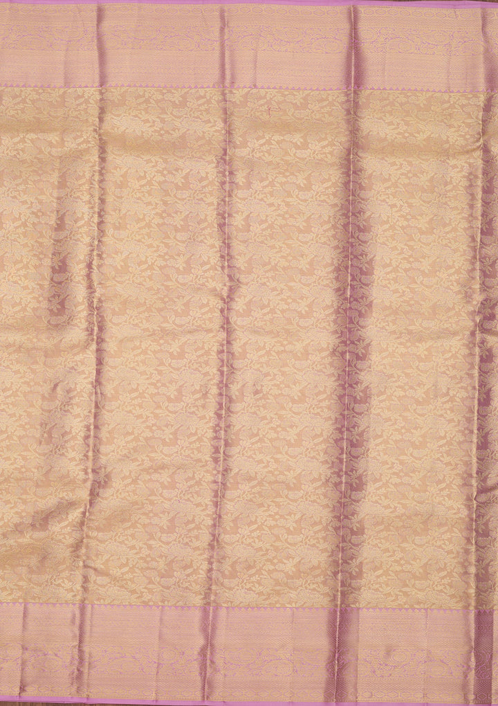Lavender Dharmavaram Pure Silk Saree