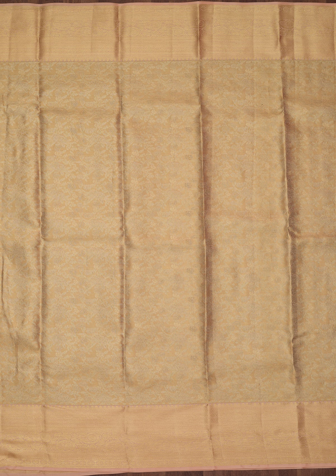 Peach Dharmavaram Pure Silk Saree