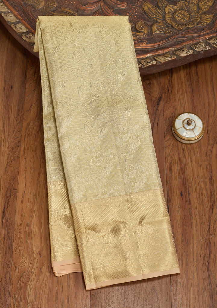 Gold Dharmavaram Pure Silk Saree