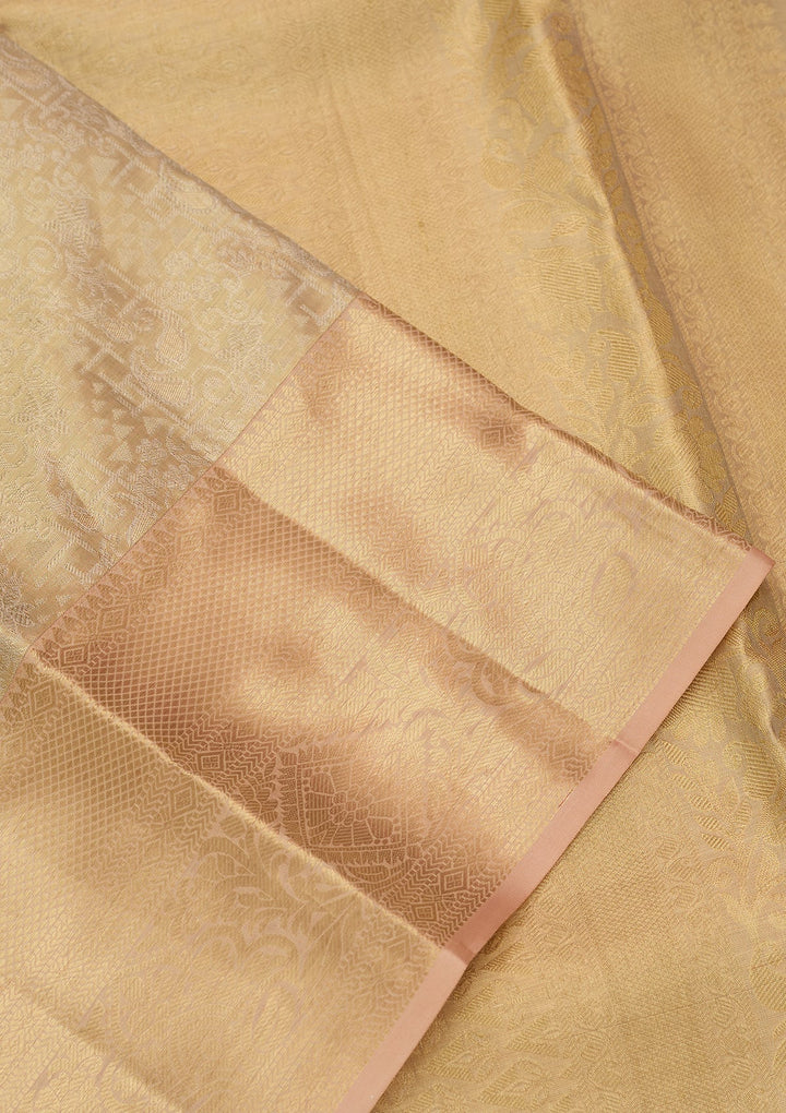 Gold Dharmavaram Pure Silk Saree