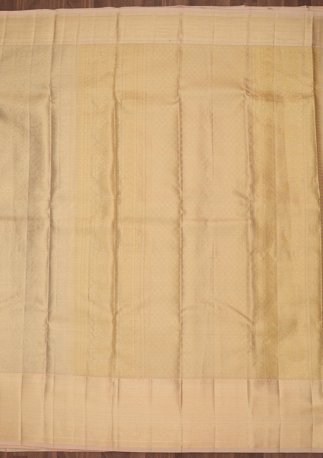 Beige Dharmavaram Pure Silk Saree