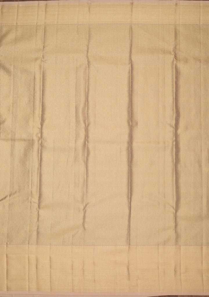 Beige Dharmavaram Pure Silk Saree