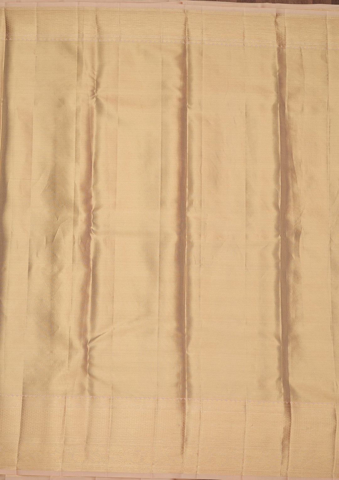 Beige Dharmavaram Pure Silk Saree