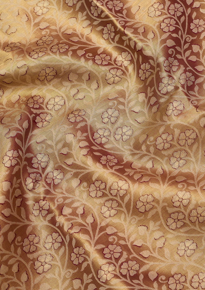 Maroon Dharmavaram Pure Silk Saree