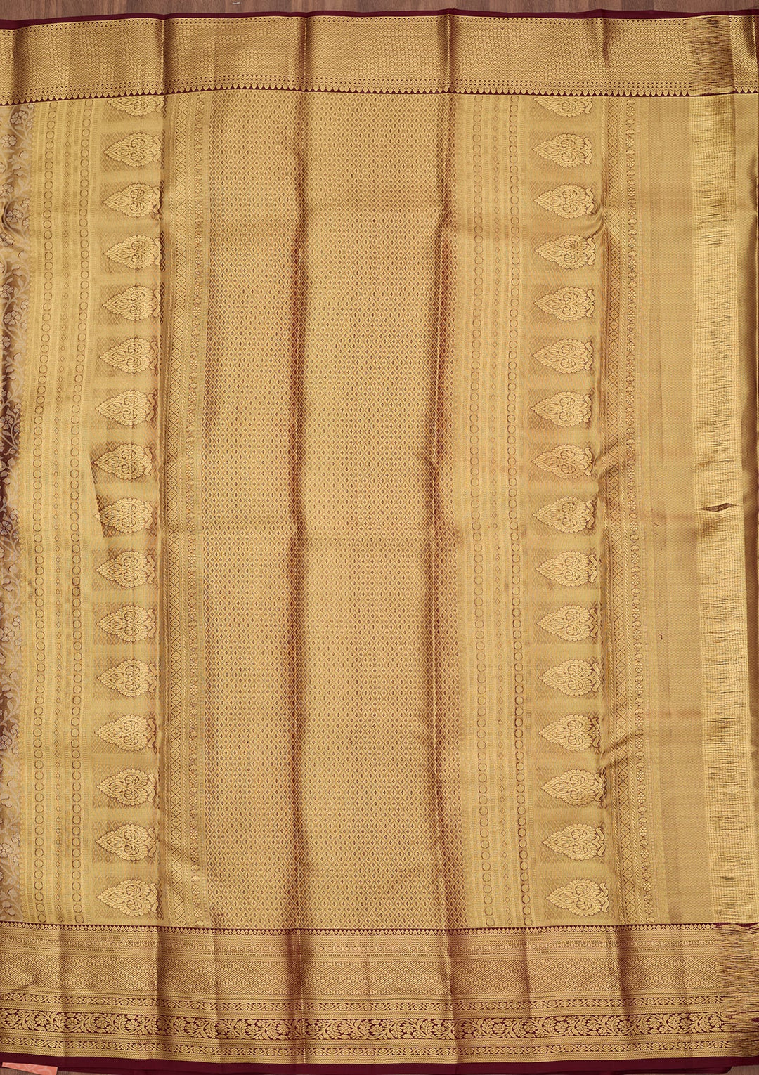 Maroon Dharmavaram Pure Silk Saree